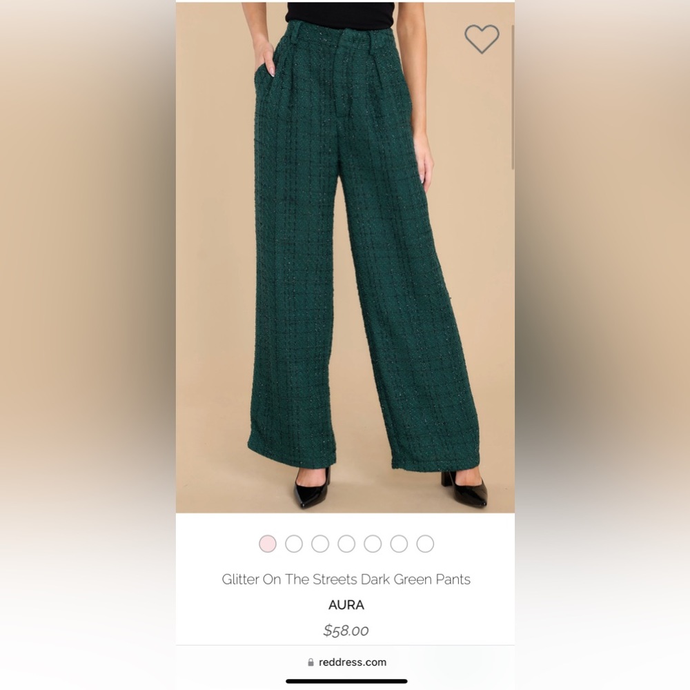 Glitter on the Street Dark Green Pants